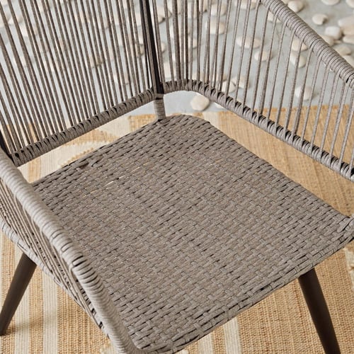 طقم شرفة مقعدين مع وسائد للمساحات الخارجية من فريس...