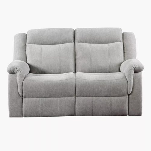 كنبة استرخاء لوزيرا قماش لون رمادي فاتح مقعدين قاب...