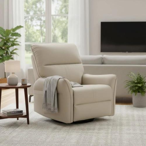 كرسي استرخاء مارشيلا دوار قابل للطي - بيج