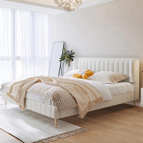 سرير فندقي فاخر بتصميم مخملي ناعم من نورايا