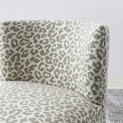 كرسي فردي قماش تايجر بأرجل معدن اسود من فيرونا