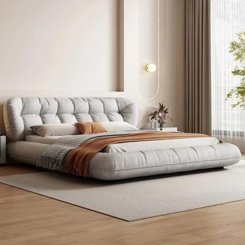 سرير بظهر منجد من الاسفنج و الكتان من ستار مودرن