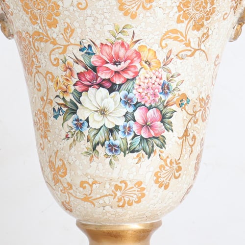 فازة مِرْسام ريزن لون ذهبي مع اوف وايت مزخرف قطر 2...