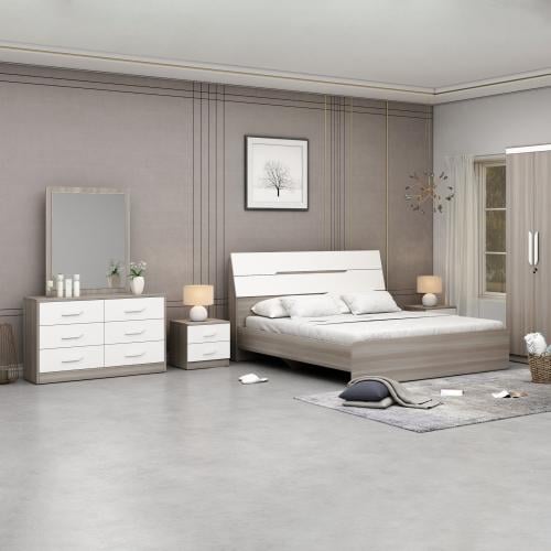 طقم غرفة نوم كينج 5 قطع من نيوبورت - 180x200 سم