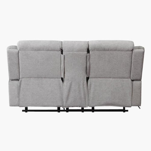 كنبة استرخاء قماش بمقعدين مع كونسول حاملين للأكواب...