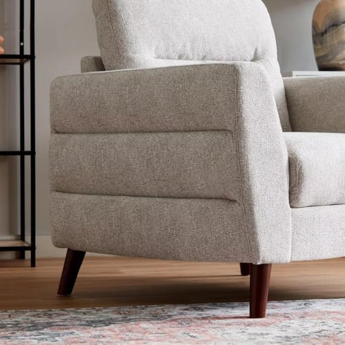 كنبة رافيلّو مقعد واحد قماش بوكلية لون رمادي فاتح...