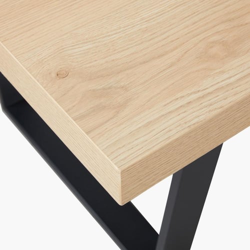 طقم طاولة سفرة بتصميم U خشب هندسي بيج مع 8 كراسي ق...