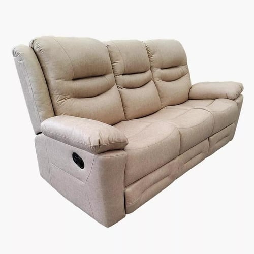 كرسي استرخاء فورما من الجلد الصناعي لون بيج 3 مقاع...