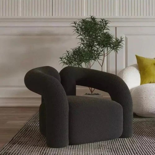 كرسي استرخاء بوكليه بتصميم منحني فاخر لورنس مقاس 8...