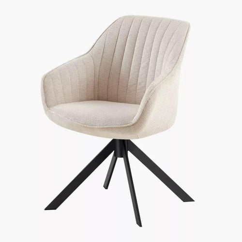 طقم طاولة شاي ليفيا مقعدين قماش بيج بأرجل معدن اسو...