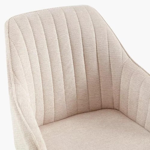 طقم طاولة شاي ليفيا مقعدين قماش بيج بأرجل معدن اسو...