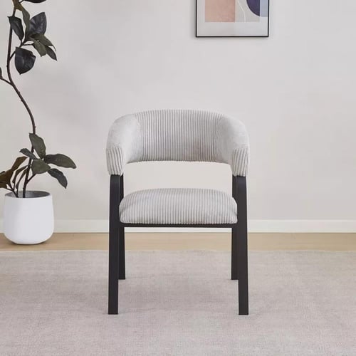 طقم طاولة سطح أحجار متكلسة مقعدين قماش لون رمادي ب...