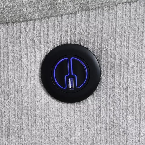 كنبة استرخاء باري 3 مقاعد مع مدخل يو إس بي لون رما...