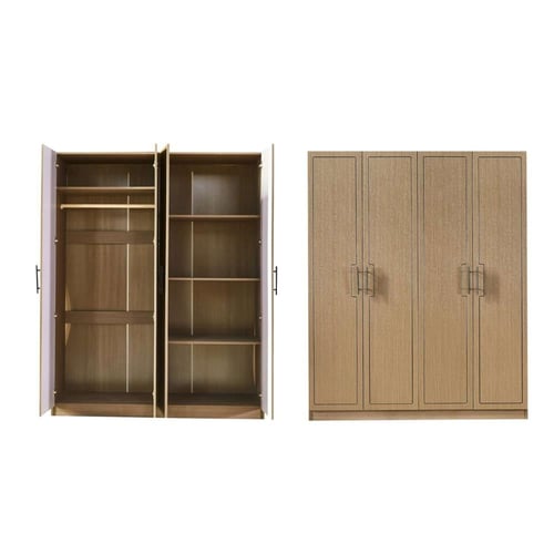 دولاب ملابس كلاريسا خشب لون بني 4 باب بتصميم عصري...