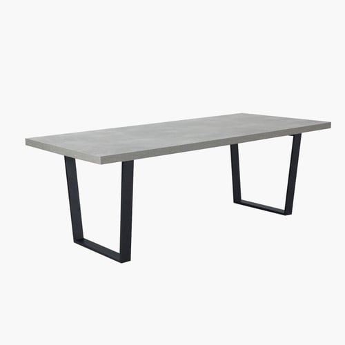 طقم طاولة سفرة بتصميم U خشب هندسي مع 6 كراسي قماش...