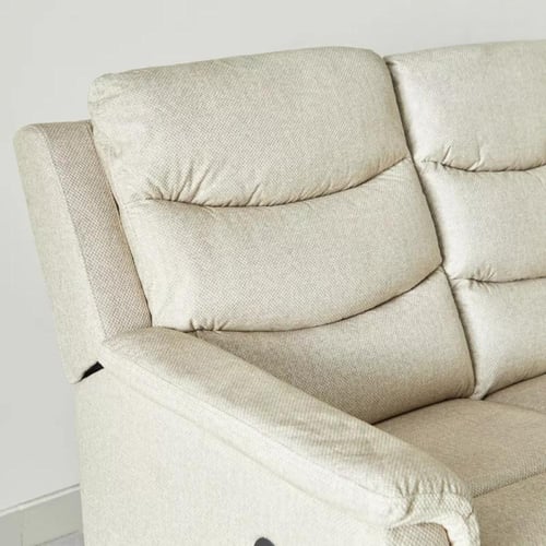 كنبة استرخاء روزيتّا 3 مقاعد وطاولة قماش لون بيج ق...