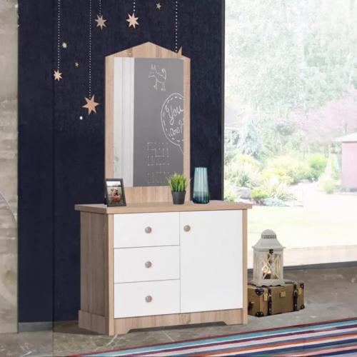 طاولة تزيين للأطفال بباب واحد و3 أدراج دون مرآة من...