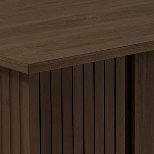 طاولة طعام 8 مقاعد من الخشب الصلب لون بني من أورلي...