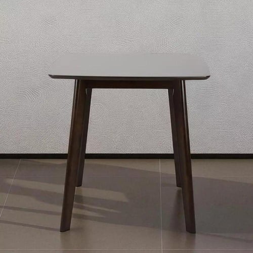 طقم طاولة سفرة مربعة خشب مطّاط 4 كراسي بني - من كا...