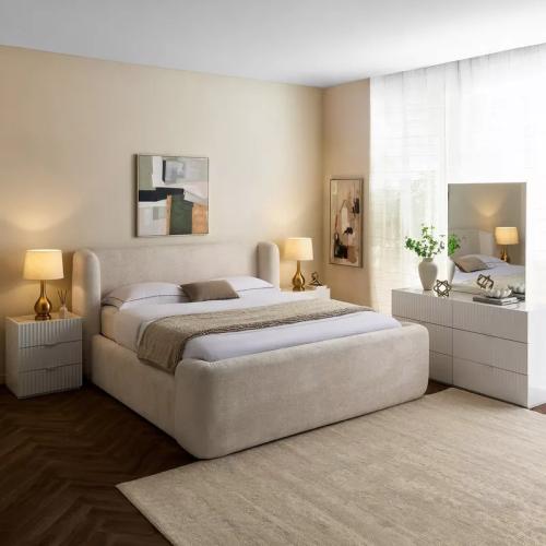 طقم غرفة نوم كينج الحجر الملبد 5 قطع من أليكسا- 18...