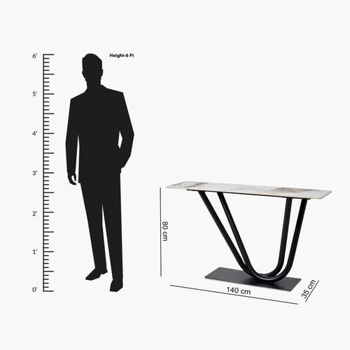طاولة كونسول من الحجر الملبد من هوبر