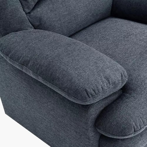 كنبة قماش مقعدين لون رمادي و بيج من إيربان بأرجل ب...