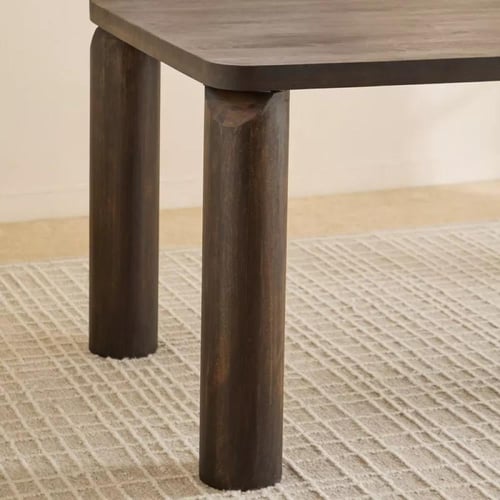 طاولة سفرة مستطيلة رافينا 6 كراسي خشب مطّاط لون بن...