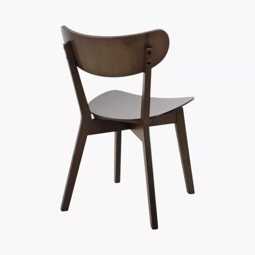 طقم طاولة سفرة مربعة خشب مطّاط 4 كراسي بني - من كا...