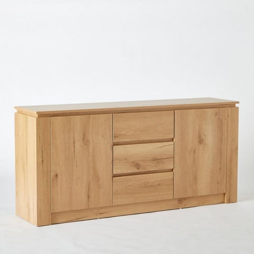 خزانة بوفيه جانبية بالي بـ3 أدراج وبابين لون حشبي...