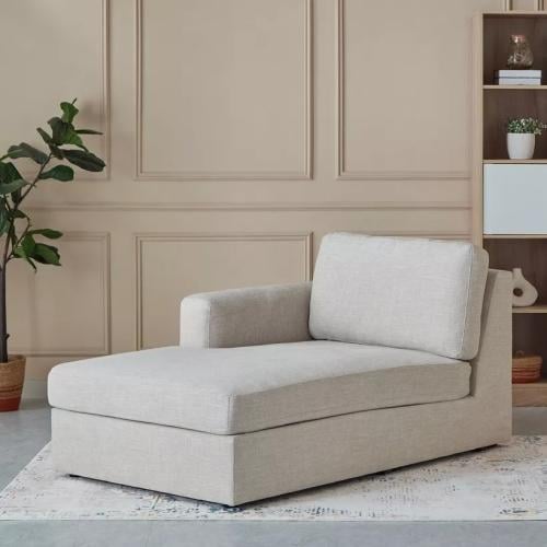 كرسي استرخاء تورڤيلا بذراع أيسر قماش لون بيج بارجل...