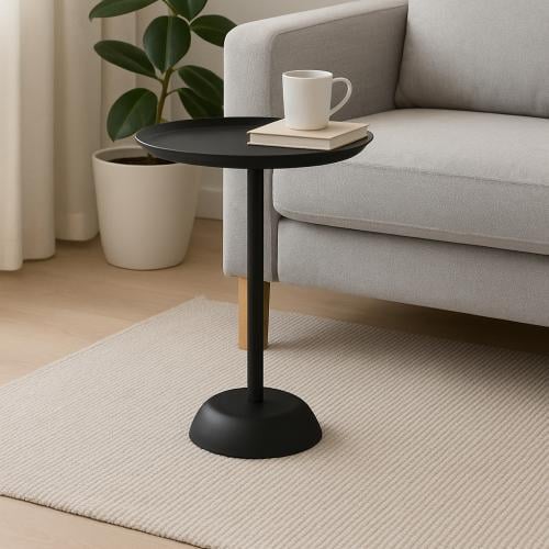 طاولة خدمة جانبية لويا معدن باللون الاسود مقاس 38x...