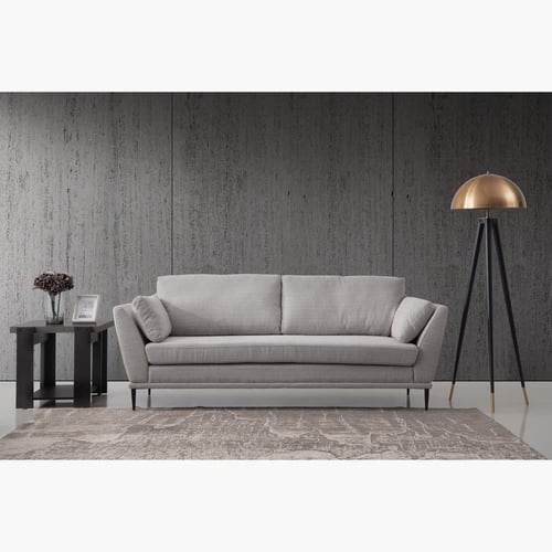 طقم كنب دِلفيورا قطعتين قماش لون رمادي فاتح بارجل...