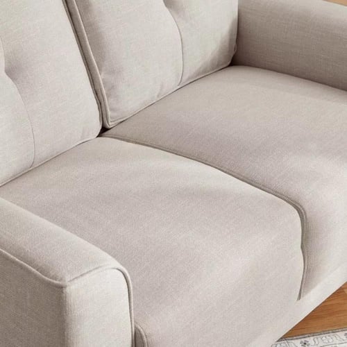 كنبة نيرولا مقعدين قماش لون بيج بارجل بلاستيك ميتن...