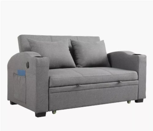 كنبة سرير ثنائية مع 2 حامل أكواب ومنفذ يو إس بي من...