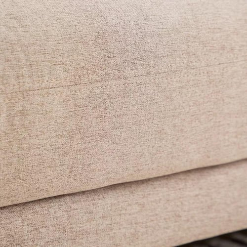 كنبة فيرينا 3 مقاعد قماش لون بيج داكن بارجل معدن ا...