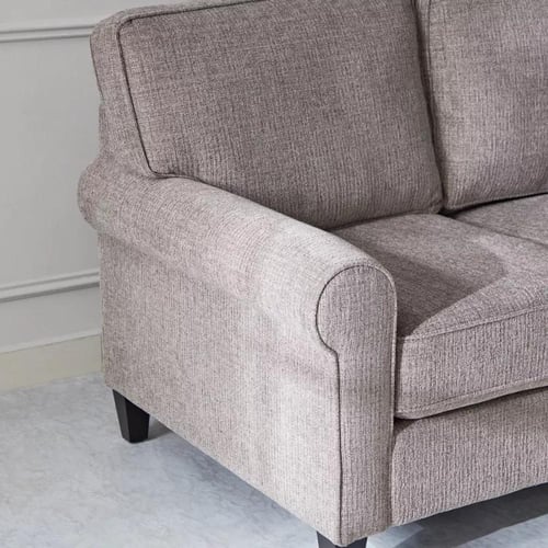 كنبة كاستيلّا 3 مقاعدة بوسادتين لون ابيض هيكل خشب...