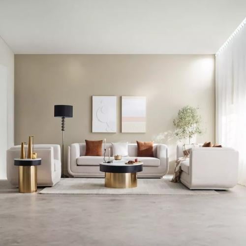 طقم كنب لونيسّا كرسي بمساند ذراعين، كنبة مقعدين، ك...