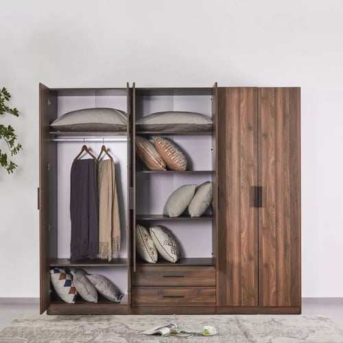 خزانة ملابس بـ6 أبواب ودرجين ومرايا نكست من فالرين...