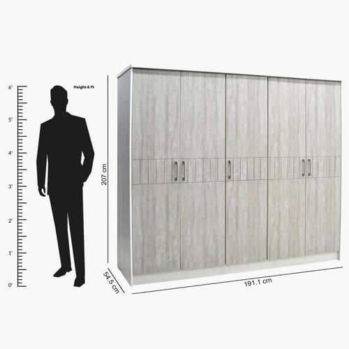 دولاب ملابس ليفربول خشب ب 5 أبواب مقاس 207x55x191...