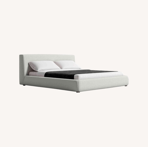 سرير ستار منجد بالكامل مخمل لون اوف وايت