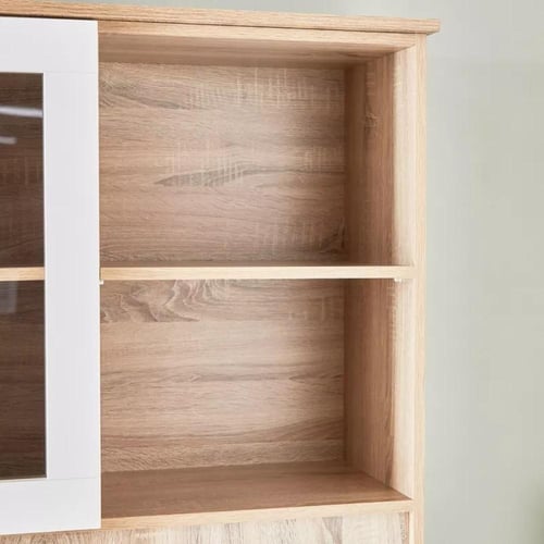 ركن قهوة خشب 5 أبواب بدرج من افورد لون أبيض في خشب...