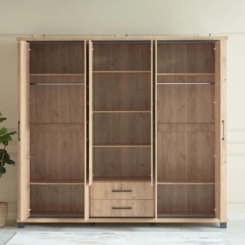 دولاب ملابس بلفورت خشب 6 أبواب بدرجين ومرايا وقفل...