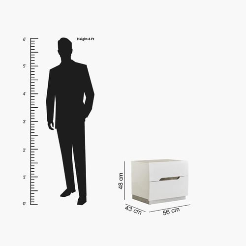 طقم غرفة نوم كينج بلمعان عالي 4 قطع من ديكسون - 18...