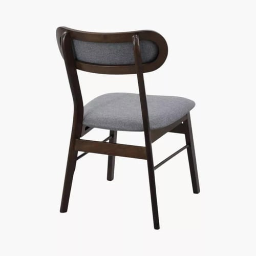 طقم طاولة سفرة مستطيلة خشب مطّاط لون بني 6 كراسي ق...