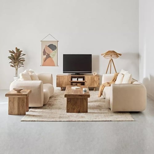 طاولة قهوة من الخشب الصلب من كلايتون