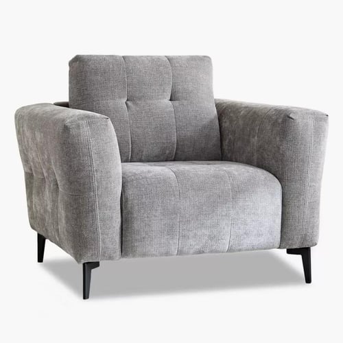 كنبة مفردة كورفيسّا بمساند ذراعين قماش لون رمادي ب...