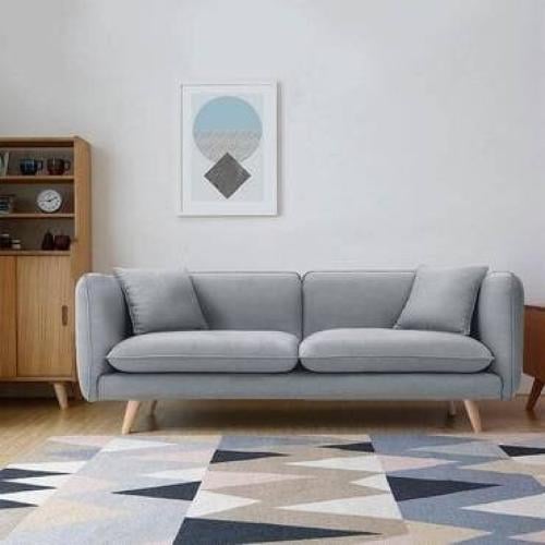 كنبة ثلاث مقاعد شانيل رمادي من مولاند