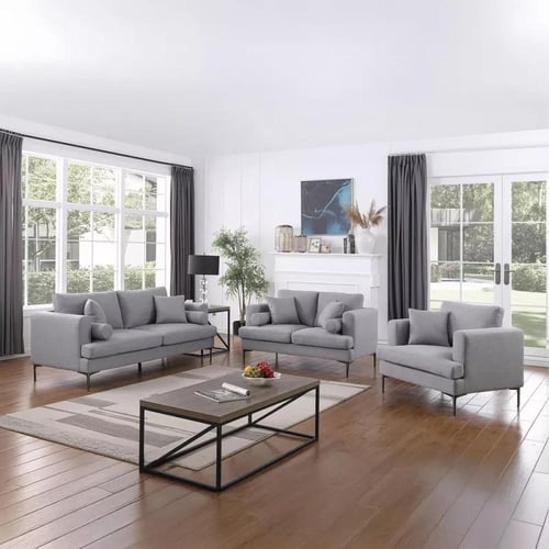 كنبة مقعدين مع ووسادتين مستديرتين من كويلا لون رما...