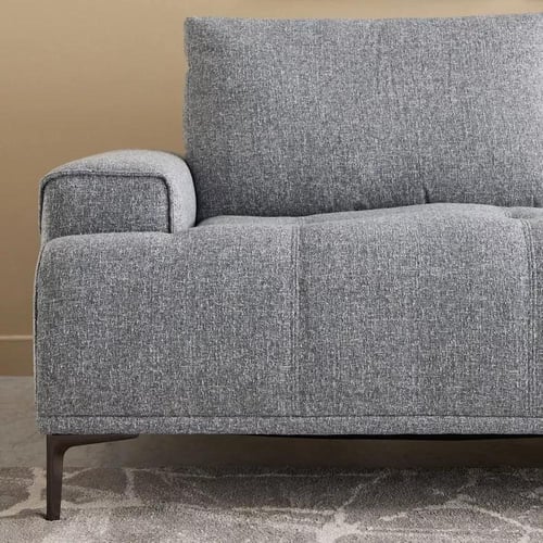 كنبة مارفيلّا 3 مقاعد قماش لون رمادي بارجل معدنية