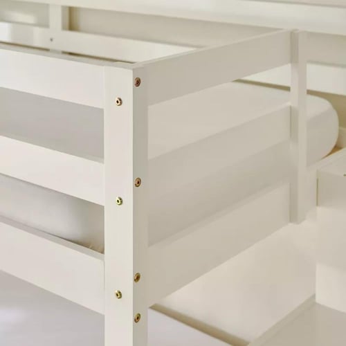 سرير أطفال بيلوريا بطابقين بتصميم منزل ومساحة تخزي...